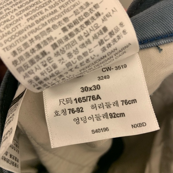Levi’s XX Chino Standard Taper Stretch Pants Blue Gray Mens 30x30 - Picture 6 of 6